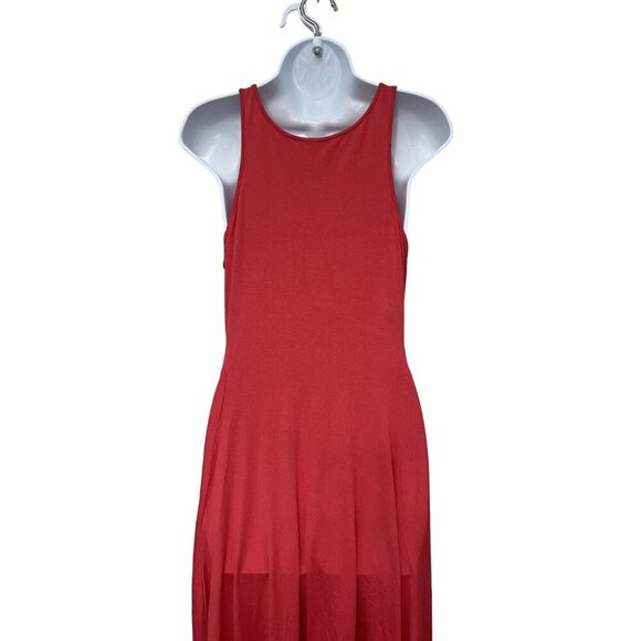 Eileen Fisher Coral Sleeveless Bubble Hem Midi Dress Size Medium Made in USA - Picture 3 of 12
